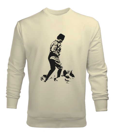 Tisho - Atatürk,Türkiye. Krem Erkek Sweatshirt