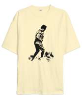 Atatürk,Türkiye. Krem Oversize Unisex Tişört - Tisho
