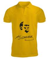 Atatürk,Türkiye. Sarı Erkek Kısa Kol Polo Yaka - Tisho
