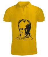 Atatürk,Türkiye. Sarı Erkek Kısa Kol Polo Yaka - Tisho
