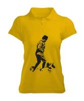 Atatürk,Türkiye. Sarı Kadın Polo Yaka Tişört - Tisho