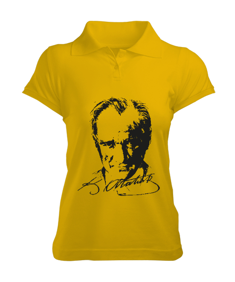 Tisho - Atatürk,Türkiye. Sarı Kadın Polo Yaka Tişört