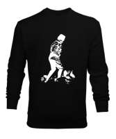 Atatürk,Türkiye. Siyah Erkek Sweatshirt - Tisho