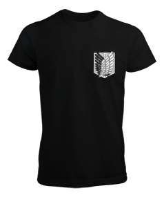 Attack on Titan baskılı T-shirt Erkek Tişört - Thumbnail