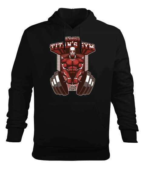 Tisho - Attack on Titan GYM Vücut Geliştirme Bodybuilding Fitness Tasarım Erkek Kapüşonlu Hoodie Sweatshirt