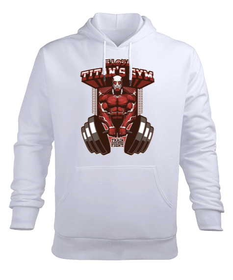 Tisho - Attack on Titan GYM Vücut Geliştirme Bodybuilding Fitness Tasarım Erkek Kapüşonlu Hoodie Sweatshirt