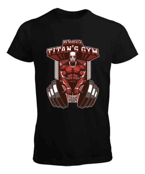 Attack on Titan GYM Vücut Geliştirme Bodybuilding Fitness Tasarım Erkek Tişört