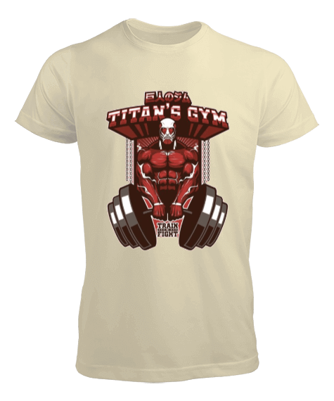 Tisho - Attack on Titan GYM Vücut Geliştirme Bodybuilding Fitness Tasarım Erkek Tişört