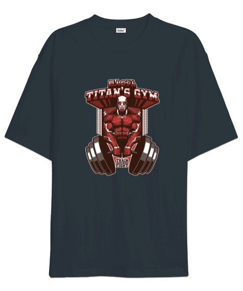 Tisho - Attack on Titan GYM Vücut Geliştirme Bodybuilding Fitness Tasarım Oversize Unisex Tişört