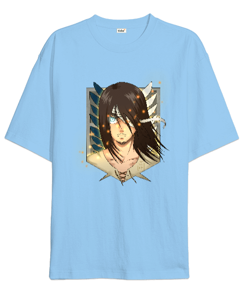 Tisho - Attack on Titan Tasarım Baskılı Oversize Unisex Tişört