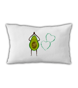 Avocado Man Desenli Sevimli Kırlent Uyku Yastık Kılıfı - Tisho
