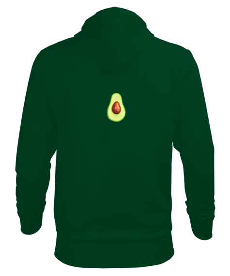 Avokado Logolu Erkek Kapüşonlu Hoodie Sweatshirt