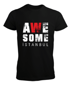 Awesome İstanbul Baskılı Erkek Tişört - Tisho