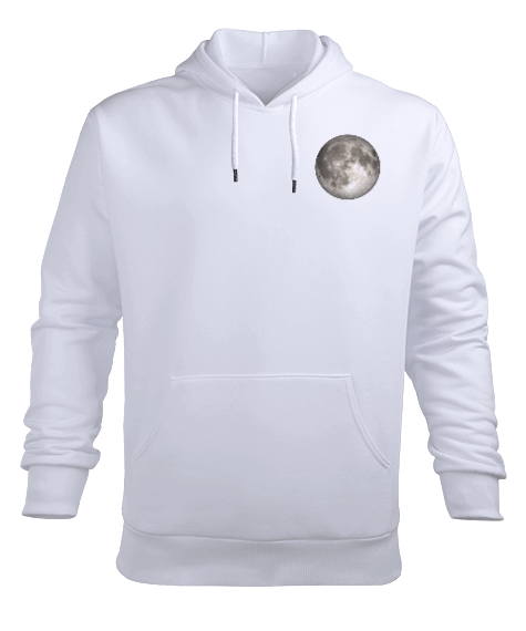 Tisho - Ay Desenli Erkek Hoodie Erkek Kapüşonlu Hoodie Sweatshirt