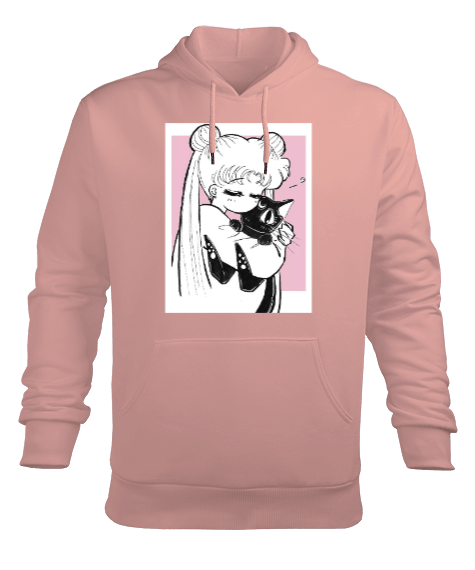 Tisho - Ay Savaşçısı, Sailor Moon 2 Erkek Kapüşonlu Hoodie Sweatshirt