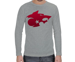 Ay Yıldız Bozkurt Uzun Kollu Tişort Erkek Uzun Kol - Tisho