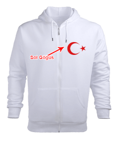 Ay yıldız Erkek Kapşonlu Fermuarlı - Tisho