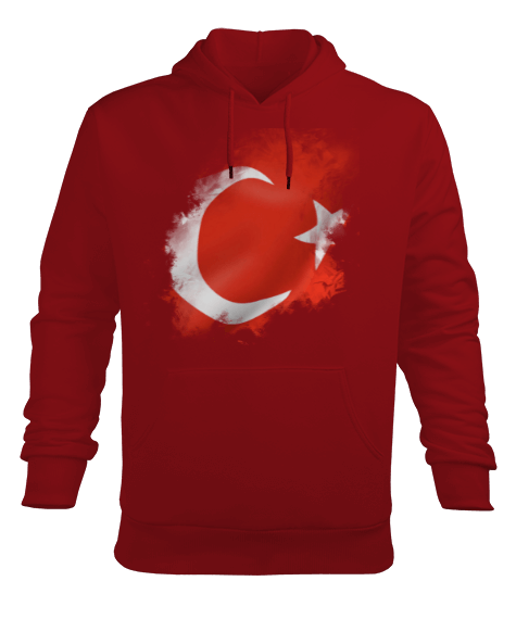 Tisho - AY YILDIZ Erkek Kapüşonlu Hoodie Sweatshirt