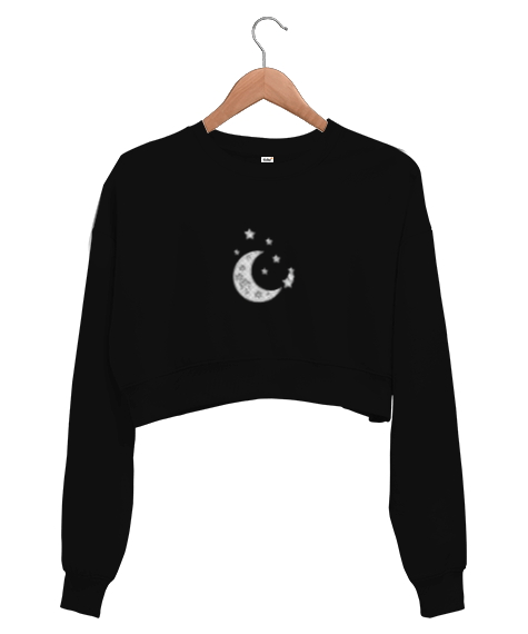 Tisho - Ay Yıldız Kadın Crop Sweatshirt