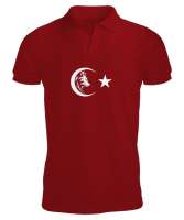 Ay Yıldız Kırmızı Erkek Kısa Kol Polo Yaka - Tisho
