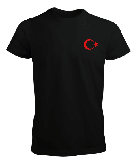 AY YILDIZ SİYAH Erkek Tişört - Tisho