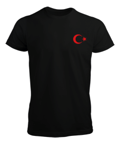 AY YILDIZ SİYAH Erkek Tişört - Tisho