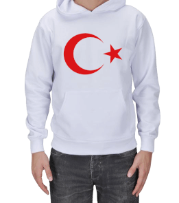 Ay Yıldız Tasarımlı Erkek Kapşonlu - Tisho