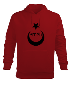 Ay yıldız Türk Erkek Kapüşonlu Hoodie Sweatshirt - Tisho