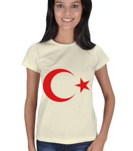 Ay Yıldızılı Kadın Tişört Kadın Tişört - Tisho