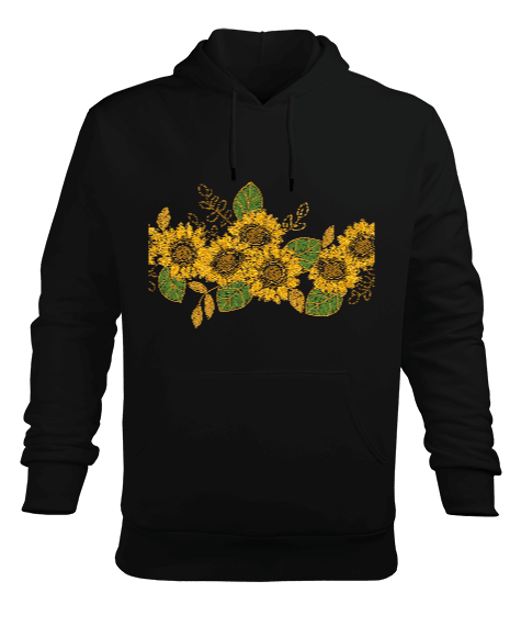 Tisho - AYÇİÇEĞİ Erkek Kapüşonlu Hoodie Sweatshirt