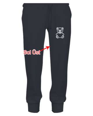 Ayıcık Baskılı Füme Erkek Eşofman Altı - Tisho