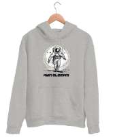 Ayın Elemanı - Astronot Gri Unisex Kapşonlu Sweatshirt - Tisho