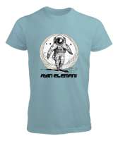 Ayın Elemanı - Astronot Su Yeşili Erkek Tişört - Tisho