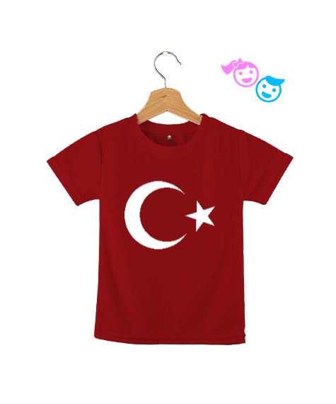 Tisho - ayyıldız, bayrak, kırmızı Çocuk Unisex