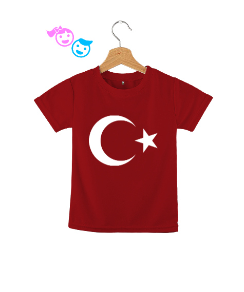 Tisho - Ayyıldız Kırmızı Çocuk Unisex