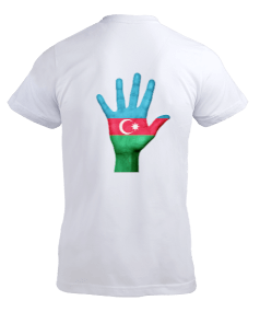 Azerbaycan bayrağı Erkek Tişört - Thumbnail