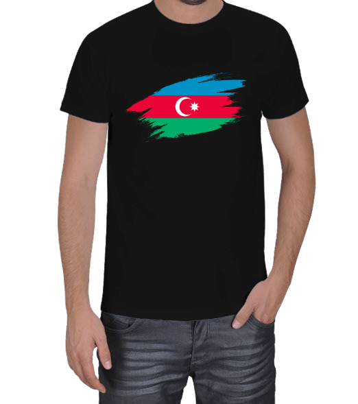 Tisho - Azerbaycan Bayrağı Erkek Tişört