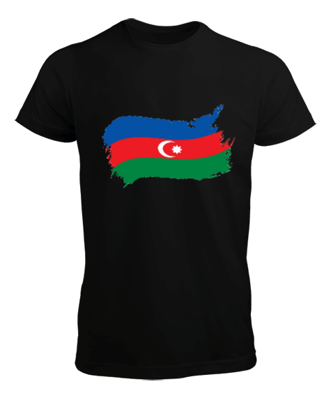 Tisho - Azerbaycan Bayraklı Erkek Tişört