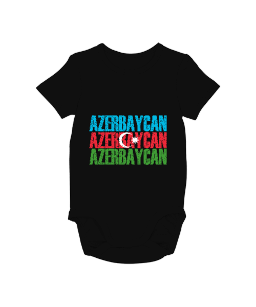 Tisho - Azerbaycan,Azerbaijan,Azerbaycan Bayrağı,Azerbaycan logosu. Bebek Zıbını