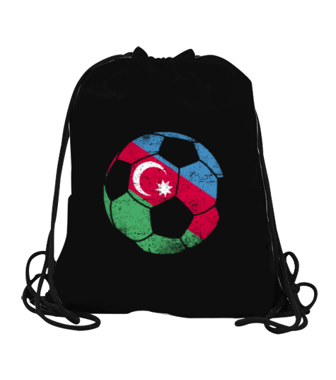 Tisho - Azerbaycan,Azerbaijan,Azerbaycan Bayrağı,Azerbaycan logosu. Büzgülü Spor Çanta
