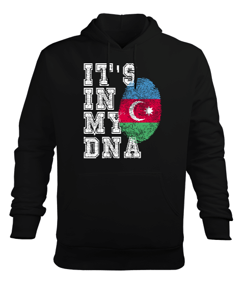 Azerbaycan,Azerbaijan,Azerbaycan Bayrağı,Azerbaycan logosu. Erkek Kapüşonlu Hoodie Sweatshirt - Tisho