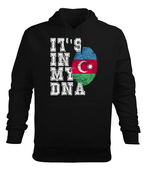 Tisho - Azerbaycan,Azerbaijan,Azerbaycan Bayrağı,Azerbaycan logosu. Erkek Kapüşonlu Hoodie Sweatshirt