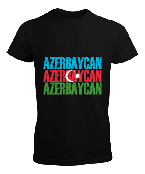 Tisho - Azerbaycan,Azerbaijan,Azerbaycan Bayrağı,Azerbaycan logosu. Erkek Tişört