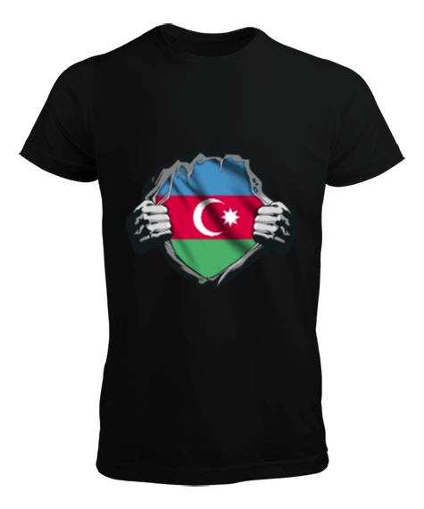 Azerbaycan,Azerbaijan,Azerbaycan Bayrağı,Azerbaycan logosu. Erkek Tişört