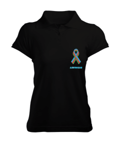 Azerbaycan,Azerbaijan,Azerbaycan Bayrağı,Azerbaycan logosu. Kadın Polo Yaka Tişört - Tisho