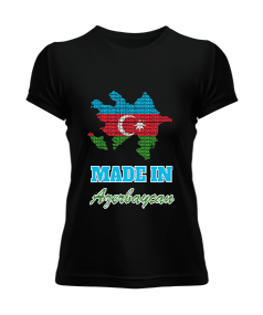 Azerbaycan,Azerbaijan,Azerbaycan Bayrağı,Azerbaycan logosu. Kadın Tişört - Tisho