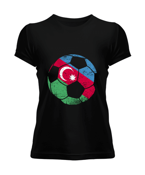 Azerbaycan,Azerbaijan,Azerbaycan Bayrağı,Azerbaycan logosu. Kadın Tişört - Tisho