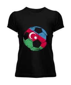 Azerbaycan,Azerbaijan,Azerbaycan Bayrağı,Azerbaycan logosu. Kadın Tişört - Tisho