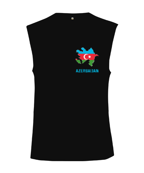 Tisho - Azerbaycan,Azerbaijan,Azerbaycan Bayrağı,Azerbaycan logosu. Kesik Kol Unisex Tişört