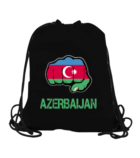 Tisho - Azerbaycan,Azerbaycan ve Türkiye,Azerbaycan Bayrağı,Türkiye Bayrağı. Büzgülü Spor Çanta